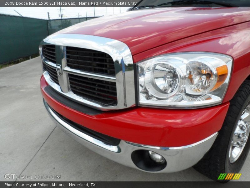 Flame Red / Medium Slate Gray 2008 Dodge Ram 1500 SLT Mega Cab