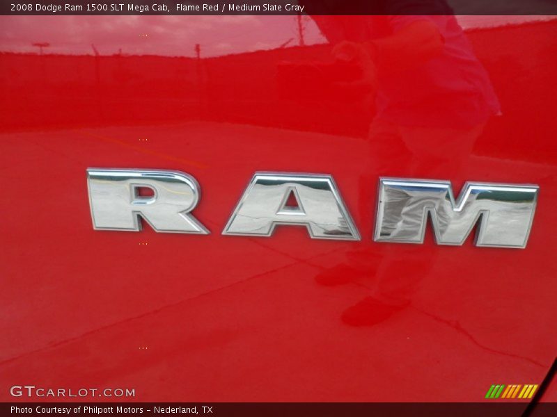 Flame Red / Medium Slate Gray 2008 Dodge Ram 1500 SLT Mega Cab