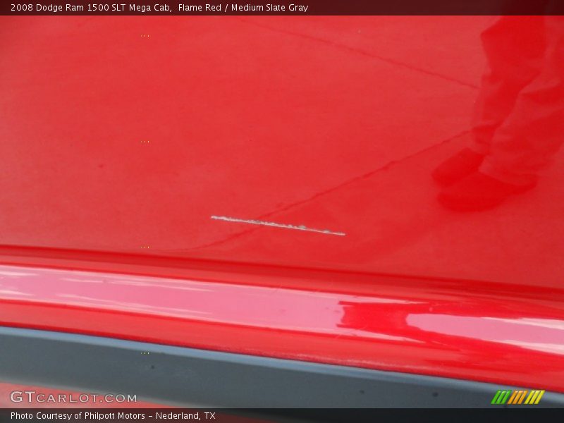 Flame Red / Medium Slate Gray 2008 Dodge Ram 1500 SLT Mega Cab