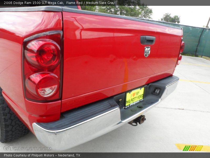 Flame Red / Medium Slate Gray 2008 Dodge Ram 1500 SLT Mega Cab