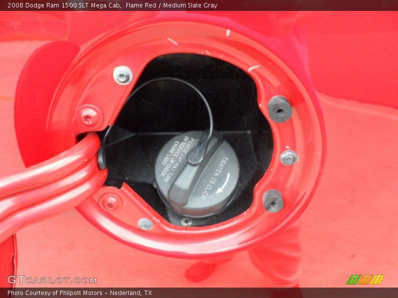 Flame Red / Medium Slate Gray 2008 Dodge Ram 1500 SLT Mega Cab