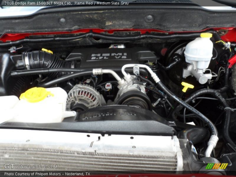 Flame Red / Medium Slate Gray 2008 Dodge Ram 1500 SLT Mega Cab