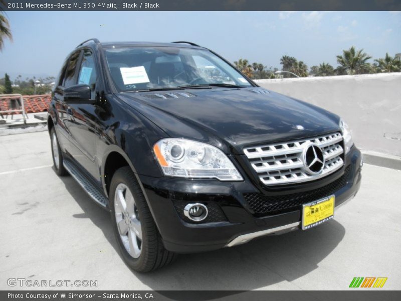 Black / Black 2011 Mercedes-Benz ML 350 4Matic