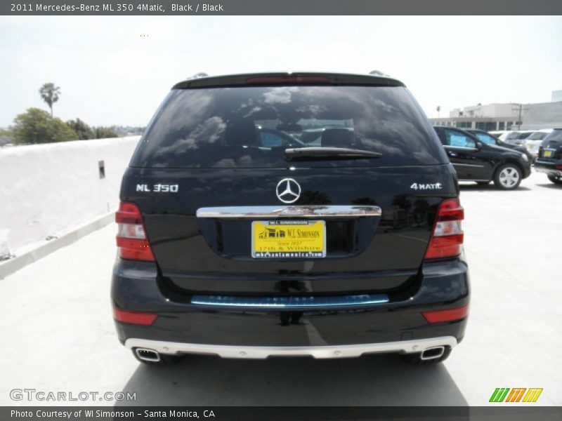Black / Black 2011 Mercedes-Benz ML 350 4Matic