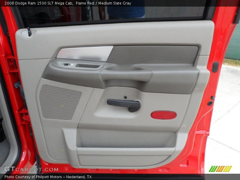 Flame Red / Medium Slate Gray 2008 Dodge Ram 1500 SLT Mega Cab