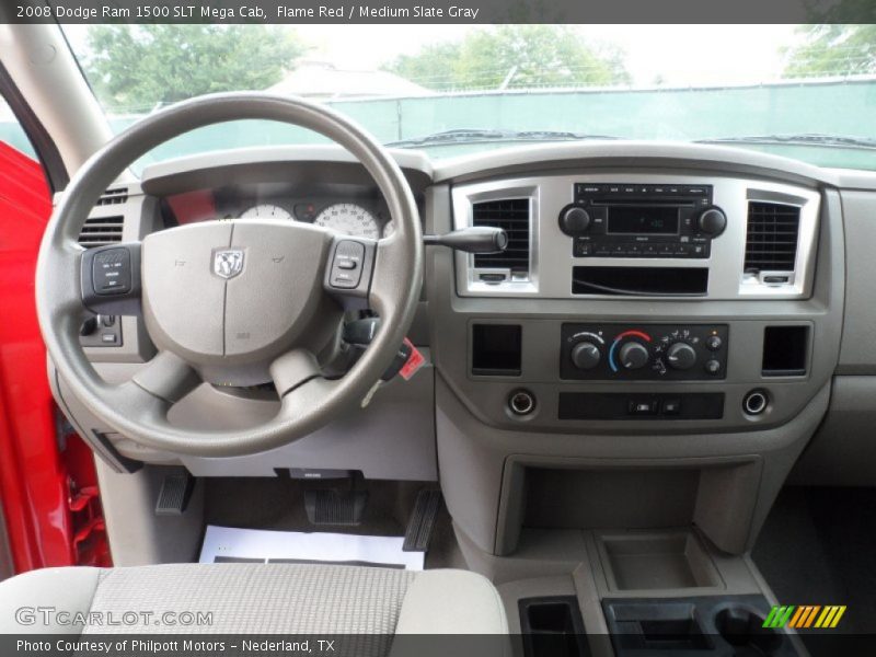 Flame Red / Medium Slate Gray 2008 Dodge Ram 1500 SLT Mega Cab