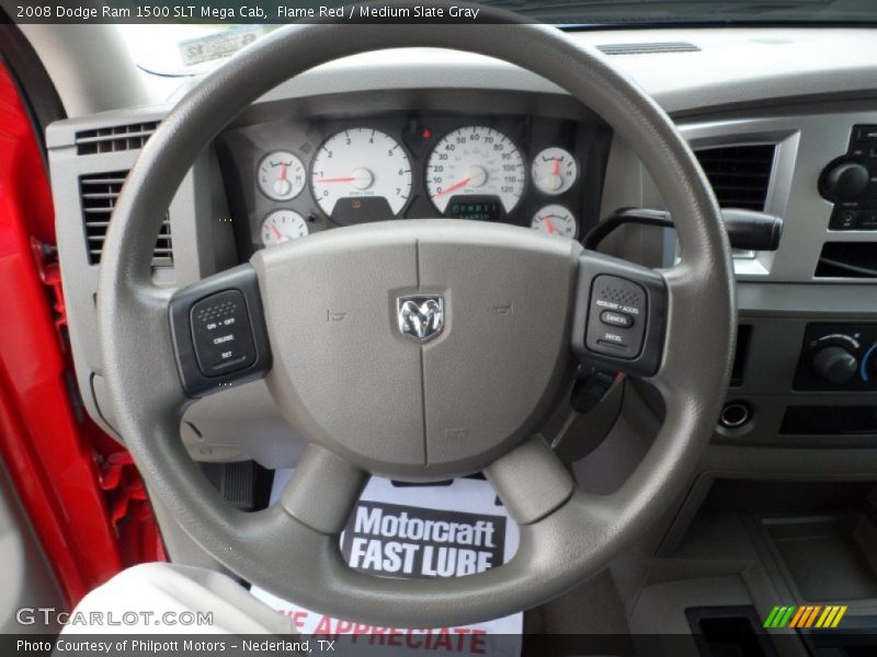 Flame Red / Medium Slate Gray 2008 Dodge Ram 1500 SLT Mega Cab