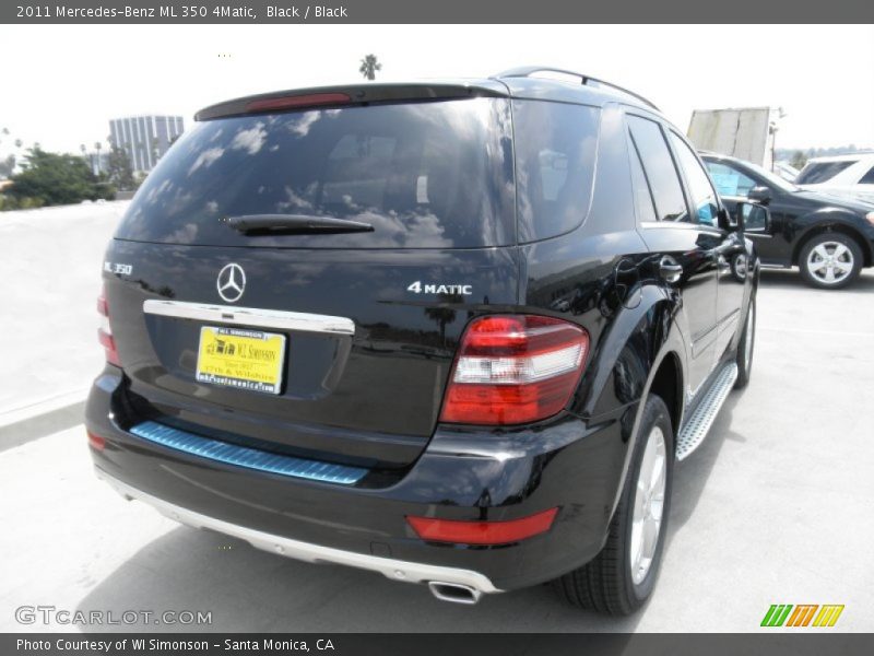 Black / Black 2011 Mercedes-Benz ML 350 4Matic