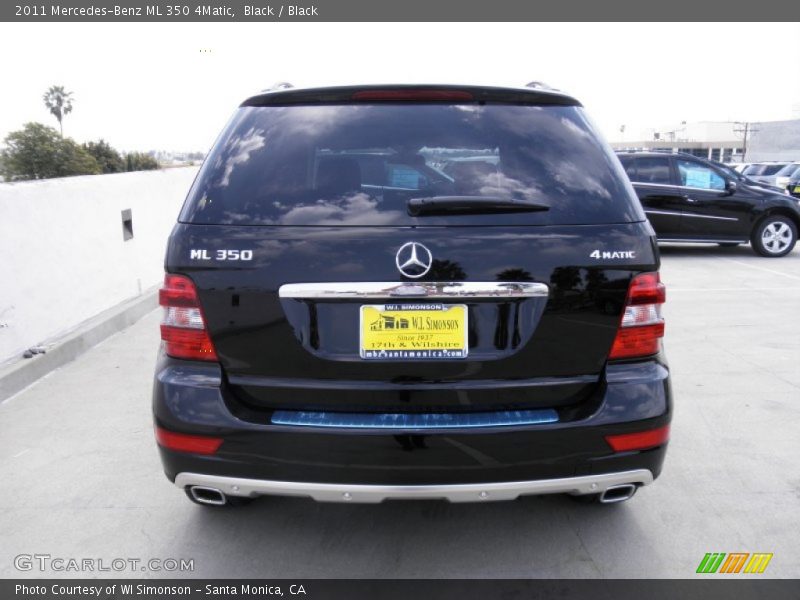 Black / Black 2011 Mercedes-Benz ML 350 4Matic