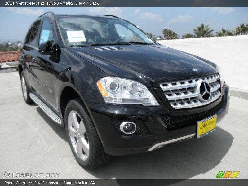 Black / Black 2011 Mercedes-Benz ML 350 4Matic