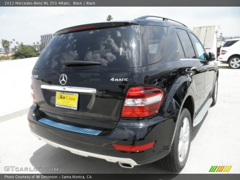 Black / Black 2011 Mercedes-Benz ML 350 4Matic