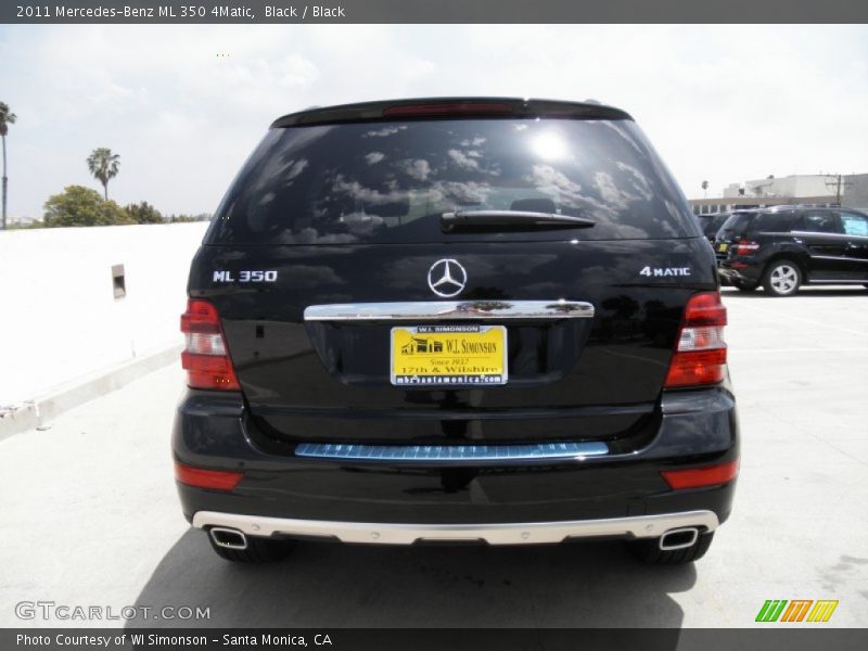 Black / Black 2011 Mercedes-Benz ML 350 4Matic