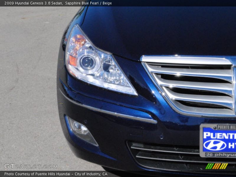 Sapphire Blue Pearl / Beige 2009 Hyundai Genesis 3.8 Sedan