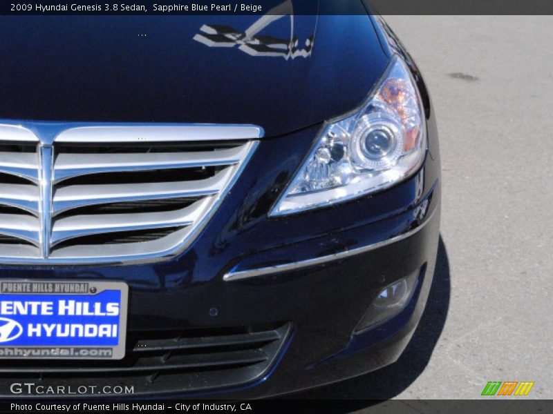 Sapphire Blue Pearl / Beige 2009 Hyundai Genesis 3.8 Sedan
