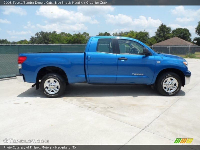 Blue Streak Metallic / Graphite Gray 2008 Toyota Tundra Double Cab