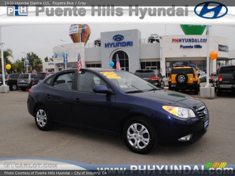 Regatta Blue / Gray 2010 Hyundai Elantra GLS