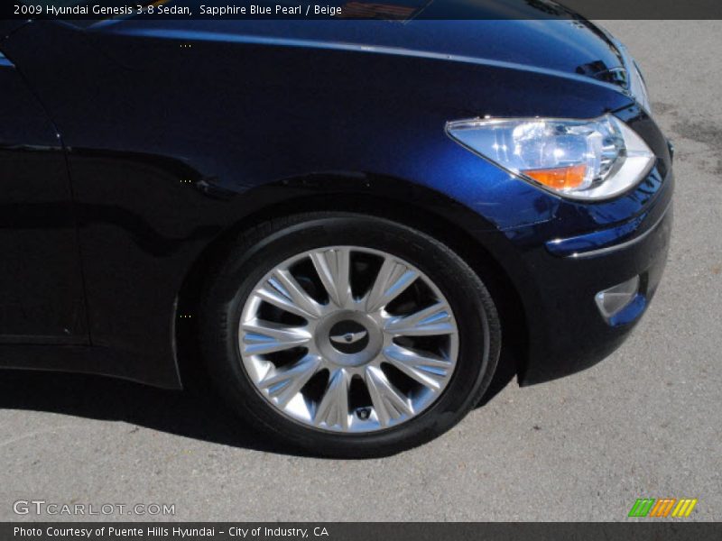 Sapphire Blue Pearl / Beige 2009 Hyundai Genesis 3.8 Sedan