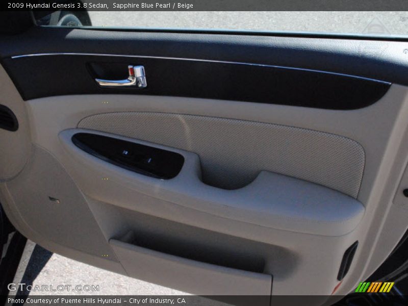 Sapphire Blue Pearl / Beige 2009 Hyundai Genesis 3.8 Sedan