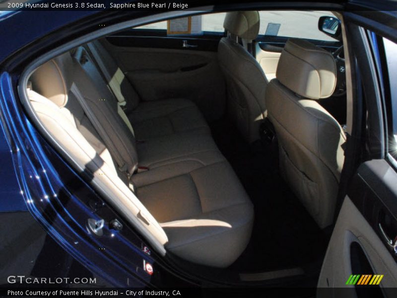 Sapphire Blue Pearl / Beige 2009 Hyundai Genesis 3.8 Sedan