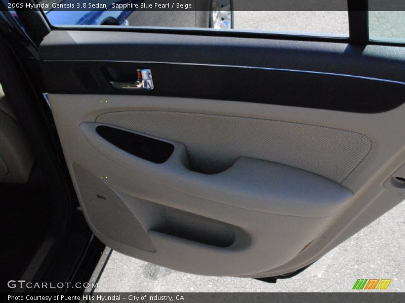 Sapphire Blue Pearl / Beige 2009 Hyundai Genesis 3.8 Sedan