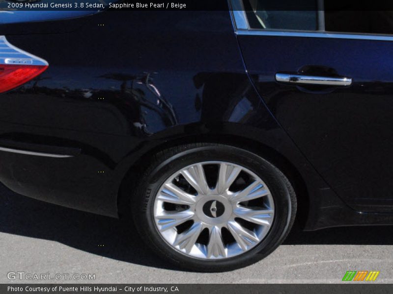 Sapphire Blue Pearl / Beige 2009 Hyundai Genesis 3.8 Sedan