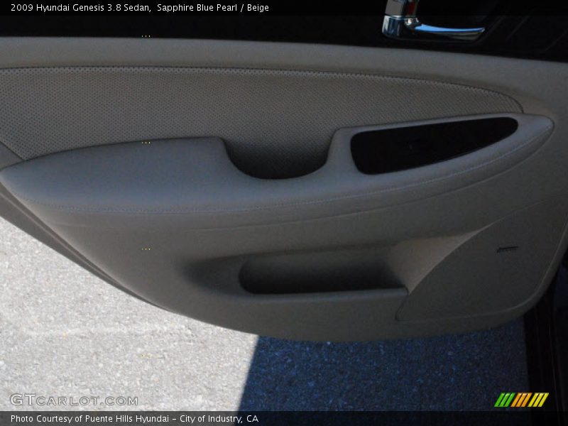 Sapphire Blue Pearl / Beige 2009 Hyundai Genesis 3.8 Sedan
