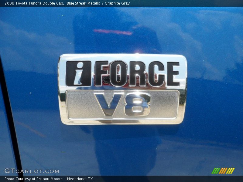 Blue Streak Metallic / Graphite Gray 2008 Toyota Tundra Double Cab