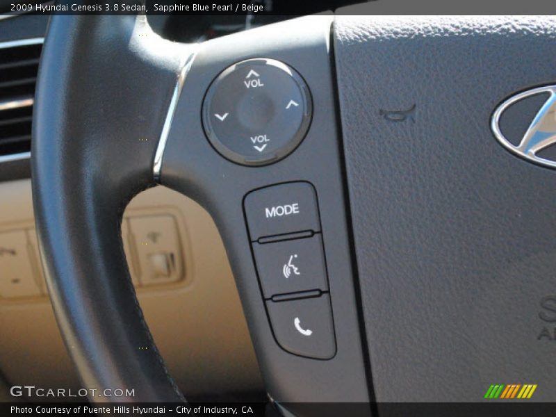 Sapphire Blue Pearl / Beige 2009 Hyundai Genesis 3.8 Sedan
