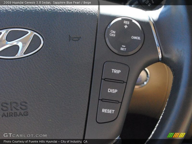 Sapphire Blue Pearl / Beige 2009 Hyundai Genesis 3.8 Sedan