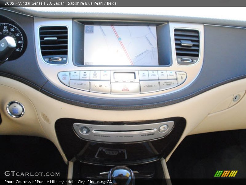 Sapphire Blue Pearl / Beige 2009 Hyundai Genesis 3.8 Sedan