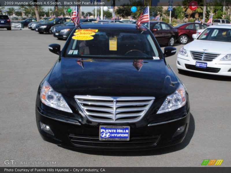 Black Noir Pearl / Brown 2009 Hyundai Genesis 4.6 Sedan