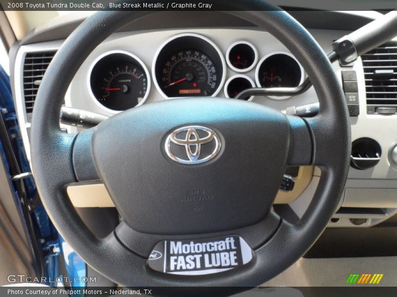 Blue Streak Metallic / Graphite Gray 2008 Toyota Tundra Double Cab