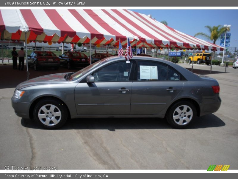 Willow Gray / Gray 2009 Hyundai Sonata GLS