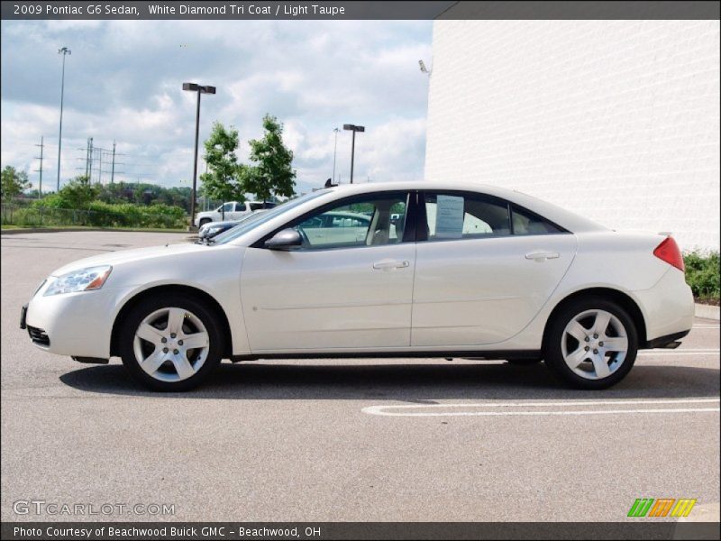 White Diamond Tri Coat / Light Taupe 2009 Pontiac G6 Sedan