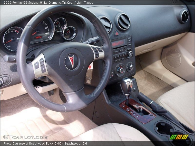 White Diamond Tri Coat / Light Taupe 2009 Pontiac G6 Sedan