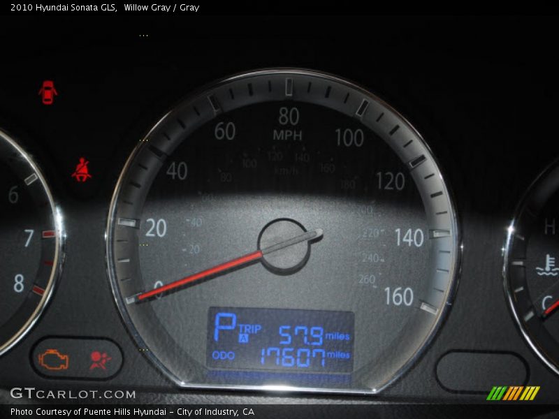 Willow Gray / Gray 2010 Hyundai Sonata GLS