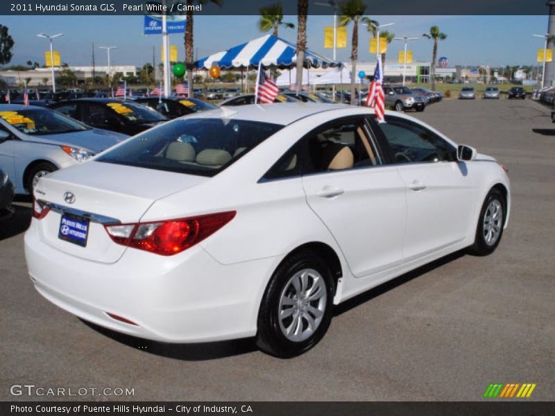 Pearl White / Camel 2011 Hyundai Sonata GLS