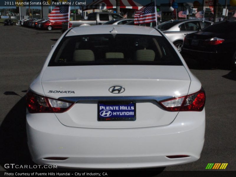 Pearl White / Camel 2011 Hyundai Sonata GLS