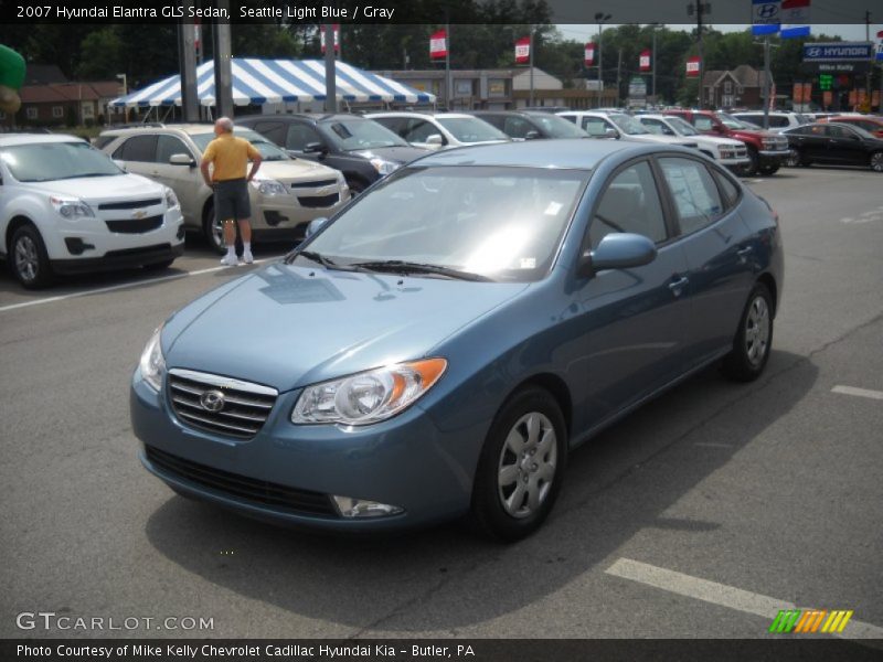 Seattle Light Blue / Gray 2007 Hyundai Elantra GLS Sedan