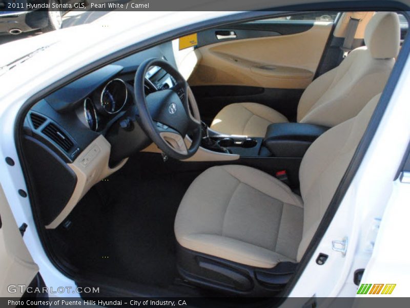Pearl White / Camel 2011 Hyundai Sonata GLS