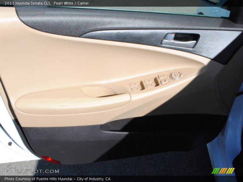 Pearl White / Camel 2011 Hyundai Sonata GLS