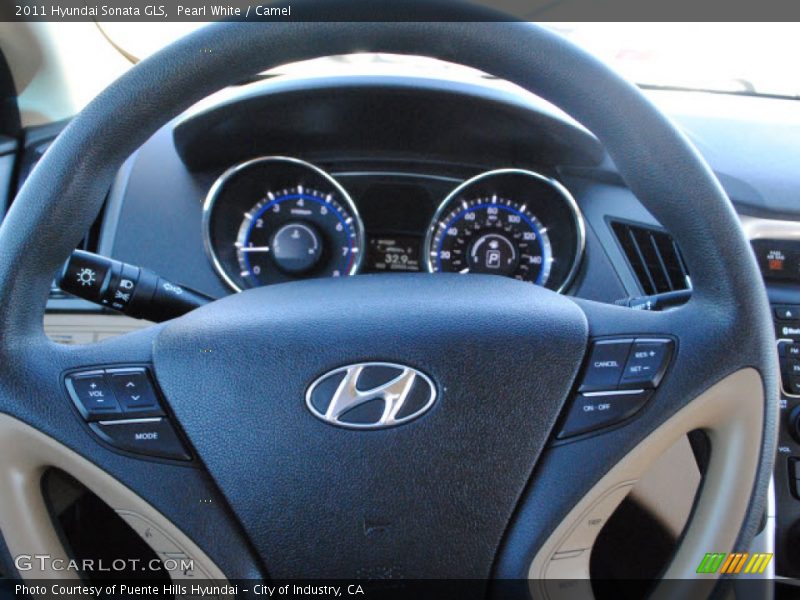 Pearl White / Camel 2011 Hyundai Sonata GLS
