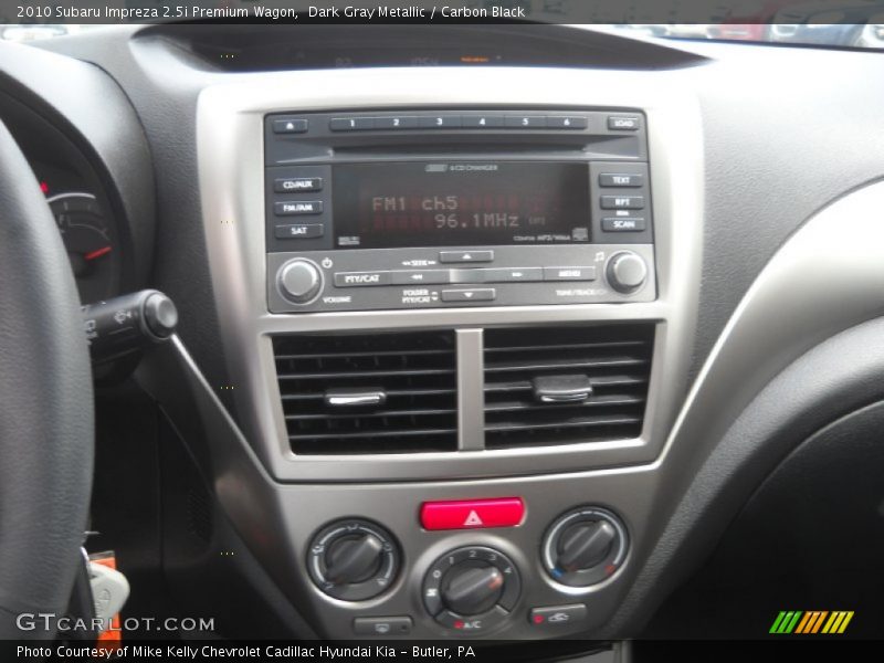 Controls of 2010 Impreza 2.5i Premium Wagon