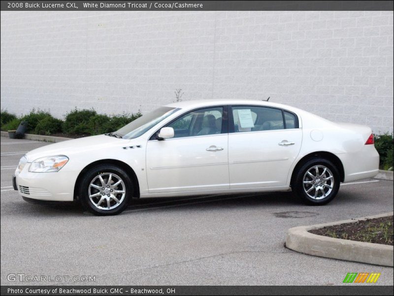 White Diamond Tricoat / Cocoa/Cashmere 2008 Buick Lucerne CXL