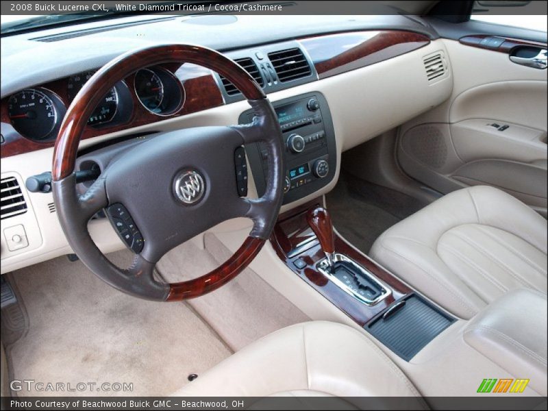 White Diamond Tricoat / Cocoa/Cashmere 2008 Buick Lucerne CXL