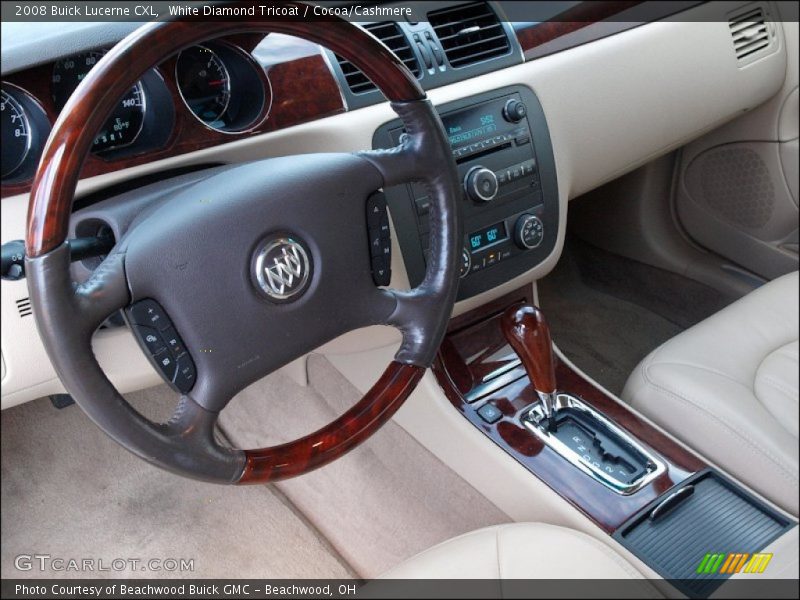 White Diamond Tricoat / Cocoa/Cashmere 2008 Buick Lucerne CXL