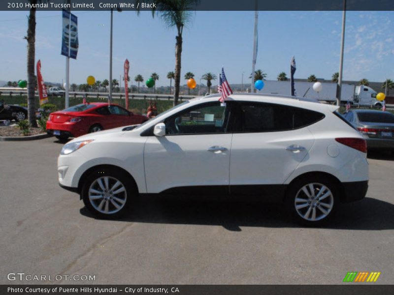 Cotton White / Black 2010 Hyundai Tucson Limited