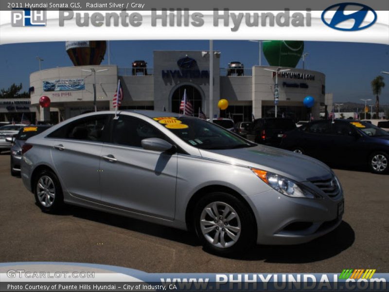 Radiant Silver / Gray 2011 Hyundai Sonata GLS