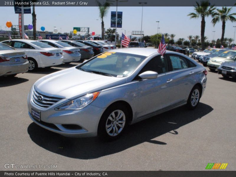 Radiant Silver / Gray 2011 Hyundai Sonata GLS