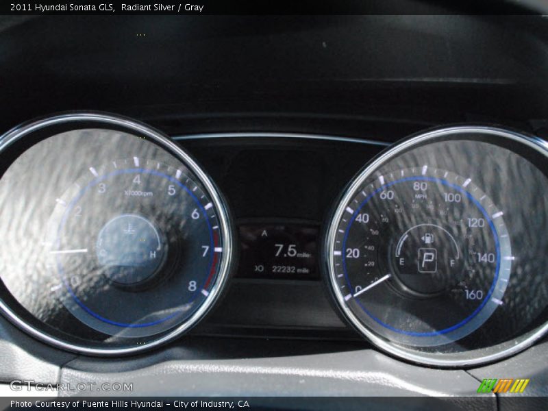 Radiant Silver / Gray 2011 Hyundai Sonata GLS